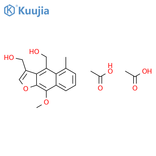 Naphtho[2,3-b]furan-3,4-dimethanol, 9-methoxy-5-methyl-, diacetate structure
