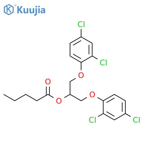 Pentanoic acid,2-(2,4-dichlorophenoxy)-1-[(2,4-dichlorophenoxy)methyl]ethyl ester structure