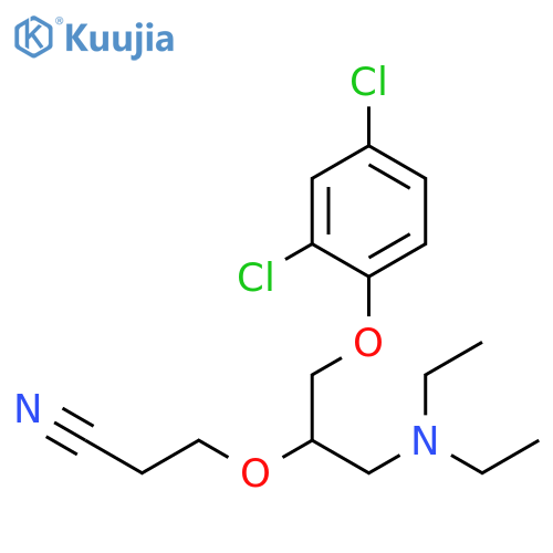 Propanenitrile,3-[2-(2,4-dichlorophenoxy)-1-[(diethylamino)methyl]ethoxy]- structure