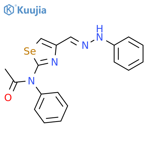 ACETAMIDE, N-PHENYL-N-[4-[(PHENYLHYDRAZONO)METHYL]-2-SELENAZOLYL]- structure