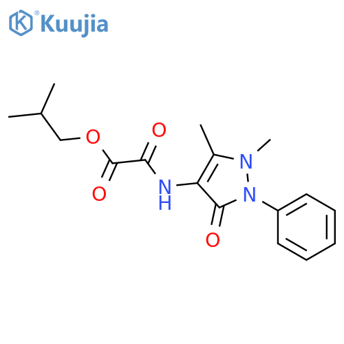 2-methylpropyl [(1,5-dimethyl-3-oxo-2-phenyl-2,3-dihydro-1H-pyrazol-4-yl)amino](oxo)acetate structure