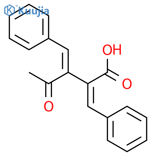 PENTANOIC ACID, 4-OXO-2,3-BIS(PHENYLMETHYLENE)- structure
