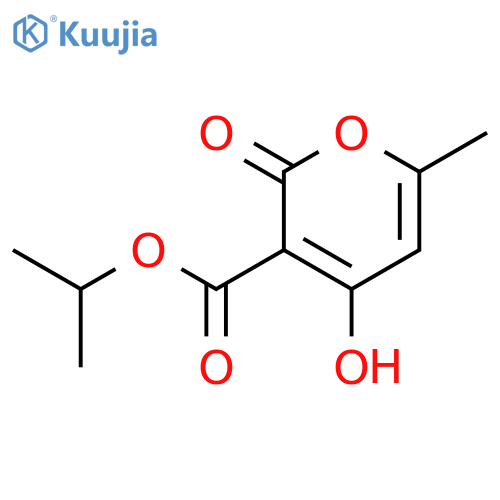 2H-Pyran-3-carboxylic acid, 4-hydroxy-6-methyl-2-oxo-, 1-methylethyl ester (9CI) structure
