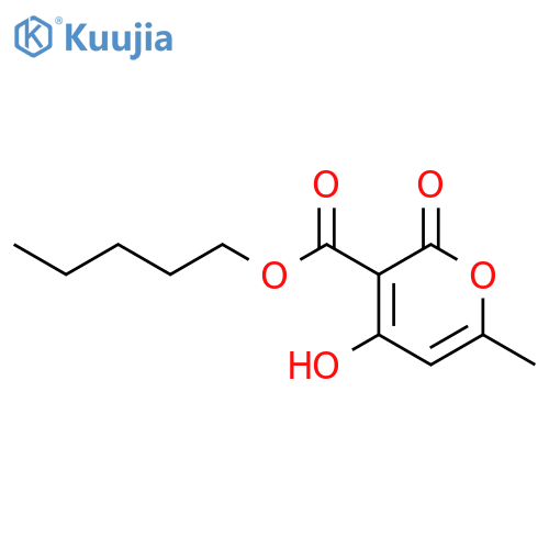 2H-PYRAN-3-CARBOXYLIC ACID, 4-HYDROXY-6-METHYL-2-OXO-, PENTYL ESTER structure