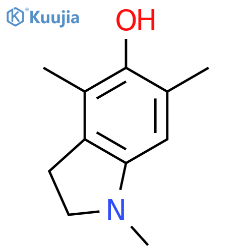 1H-Indol-5-ol, 2,3-dihydro-1,4,6-trimethyl- structure
