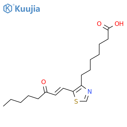 4-Thiazoleheptanoic acid, 5-(3-oxo-1-octenyl)- structure