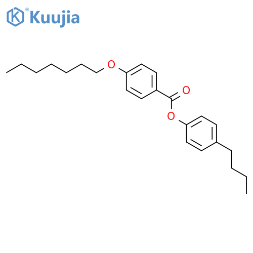 Benzoic acid, 4-(heptyloxy)-, 4-butylphenyl ester structure