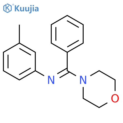 Morpholine, 4-[[(3-methylphenyl)imino]phenylmethyl]- structure