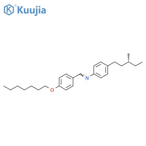 Benzenamine, N-[[4-(heptyloxy)phenyl]methylene]-4-(3-methylpentyl)-, (R)- (9CI) structure