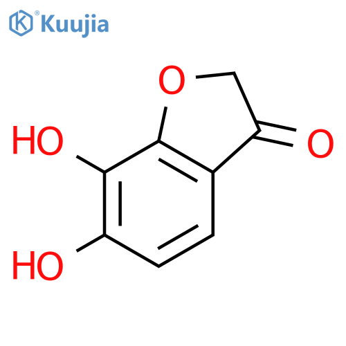 6,7-dihydroxy-2,3-dihydro-1-benzofuran-3-one structure