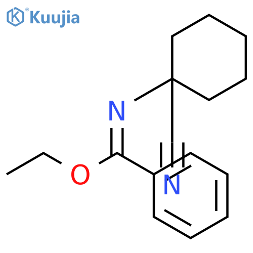 Benzenecarboximidic acid, N-(1-cyanocyclohexyl)-, ethyl ester structure