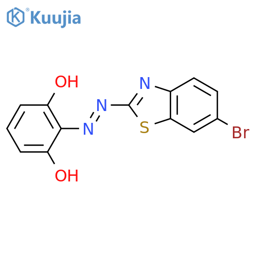1,3-Benzenediol, 2-[(6-bromo-2-benzothiazolyl)azo]- structure
