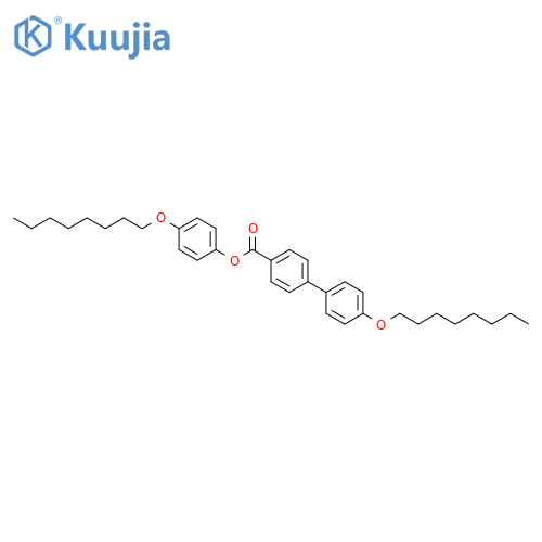 [1,1'-Biphenyl]-4-carboxylic acid, 4'-(octyloxy)-, 4-(octyloxy)phenyl ester structure