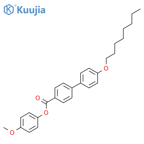 [1,1'-Biphenyl]-4-carboxylic acid, 4'-(octyloxy)-, 4-methoxyphenyl ester structure