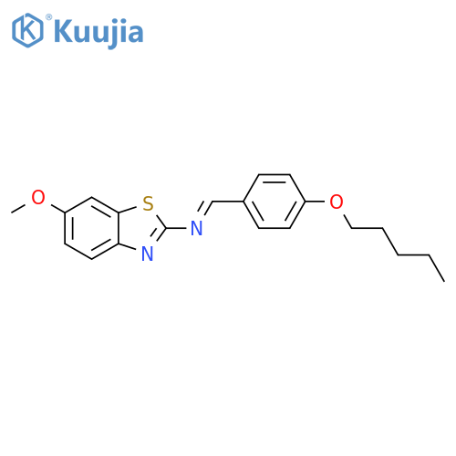 2-BENZOTHIAZOLAMINE, 6-METHOXY-N-[[4-(PENTYLOXY)PHENYL]METHYLENE]- structure