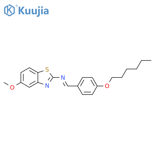 2-Benzothiazolamine, N-[[4-(hexyloxy)phenyl]methylene]-5-methoxy- structure