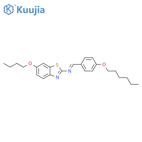 2-Benzothiazolamine, 6-butoxy-N-[[4-(hexyloxy)phenyl]methylene]- structure