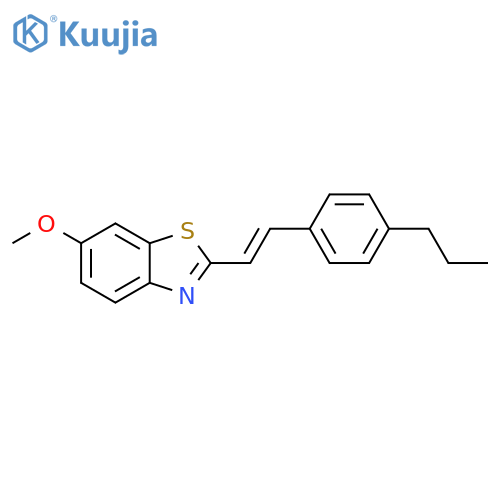 BENZOTHIAZOLE, 6-METHOXY-2-[2-(4-PROPYLPHENYL)ETHENYL]- structure