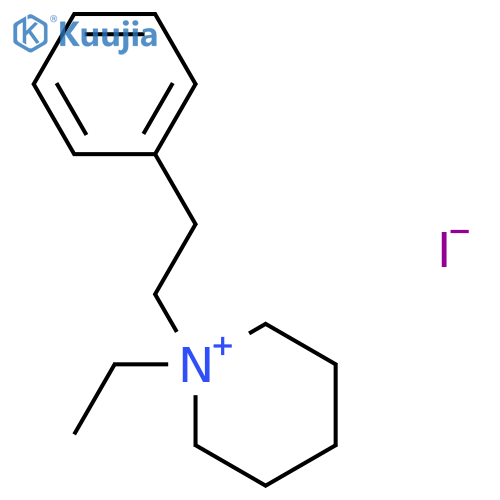 Piperidinium,1-ethyl-1-(2-phenylethyl)-, iodide (1:1) structure