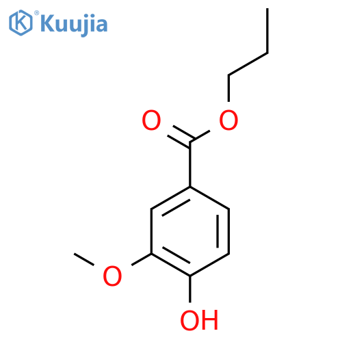 Propyl 4-hydroxy-3-methoxybenzoate structure