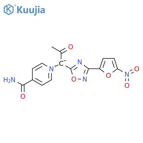 Pyridinium, 4-(aminocarbonyl)-1-[1-[3-(5-nitro-2-furanyl)-1,2,4-oxadiazol-5-yl]-2-oxopropyl]-, inner salt structure