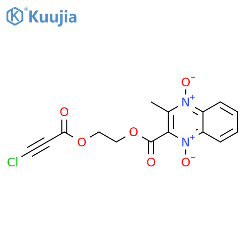 2-Quinoxalinecarboxylic acid, 3-methyl-,2-[(3-chloro-1-oxo-2-propynyl)oxy]ethyl ester, 1,4-dioxide structure