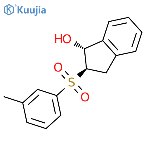 1H-Inden-1-ol, 2,3-dihydro-2-[(3-methylphenyl)sulfonyl]-, trans- structure