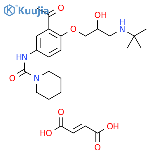 1-Piperidinecarboxamide, N-[3-acetyl-4-[3-[(1,1-dimethylethyl)amino]-2-hydroxypropoxy]phenyl]-, (2E)-2-butenedioate (salt) (9CI) structure
