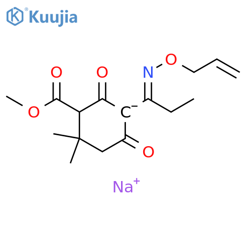 Cyclohexanecarboxylic acid,2,2-dimethyl-4,6-dioxo-5-[1-[(2-propenyloxy)imino]propyl]-, methyl ester,ion(1-), sodium structure