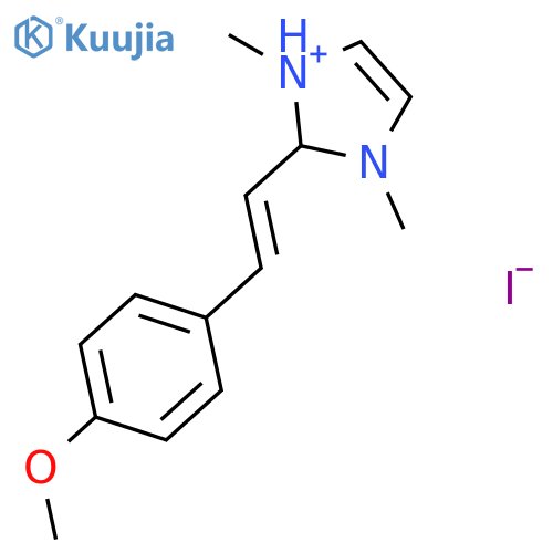1H-Imidazolium, 2-[2-(4-methoxyphenyl)ethenyl]-1,3-dimethyl-, iodide structure