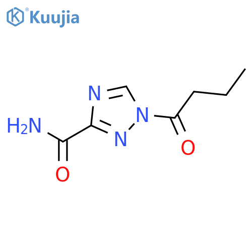1H-1,2,4-Triazole-3-carboxamide, 1-(1-oxobutyl)- structure