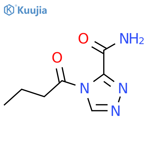 4H-1,2,4-Triazole-3-carboxamide, 4-(1-oxobutyl)- structure