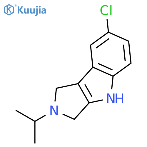 Pyrrolo[3,4-b]indole, 7-chloro-1,2,3,4-tetrahydro-2-(1-methylethyl)- structure