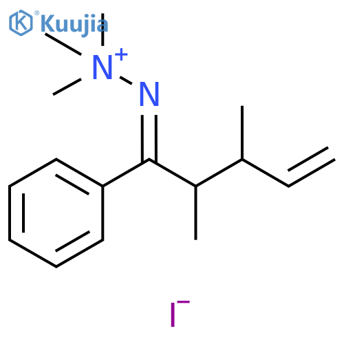 Hydrazinium, 2-(2,3-dimethyl-1-phenyl-4-penten-1-ylidene)-1,1,1-trimethyl-, iodide (1:1) structure