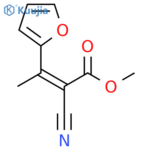 2-Butenoic acid, 2-cyano-3-(2-furanyl)-, methyl ester, (Z)- structure