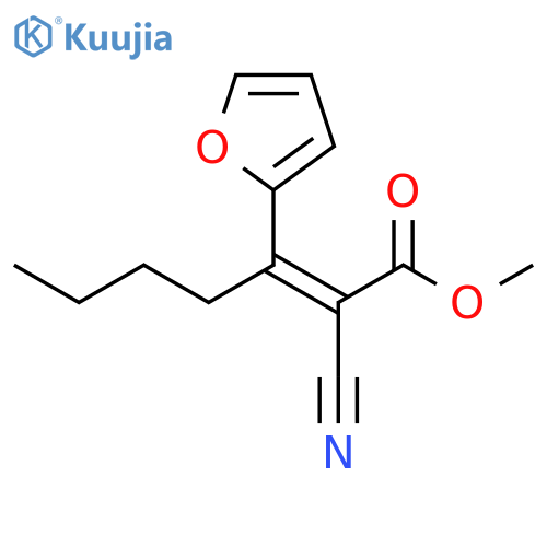 2-Heptenoic acid, 2-cyano-3-(2-furanyl)-, methyl ester, (Z)- structure