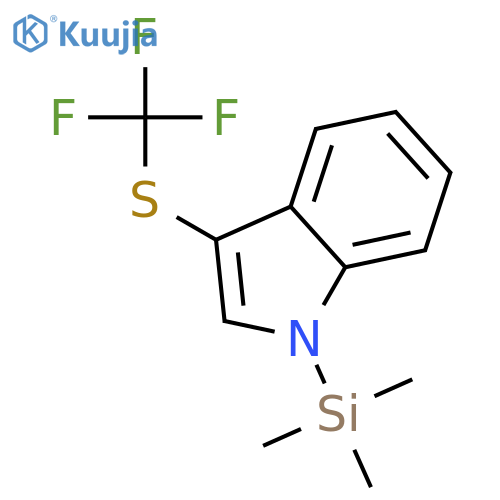 1H-Indole, 3-[(trifluoromethyl)thio]-1-(trimethylsilyl)- structure