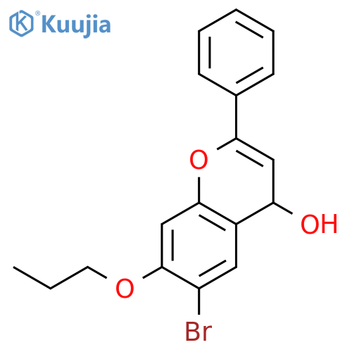 4H-1-BENZOPYRAN-4-OL, 6-BROMO-2-PHENYL-7-PROPOXY- structure