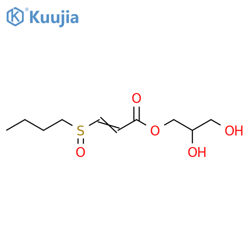 2-Propenoic acid, 3-(butylsulfinyl)-, 2,3-dihydroxypropyl ester structure