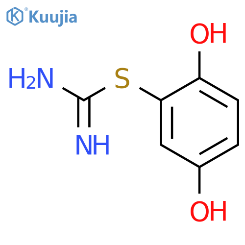 (2,5-dihydroxyphenyl)sulfanylmethanimidamide Hydrochloride structure
