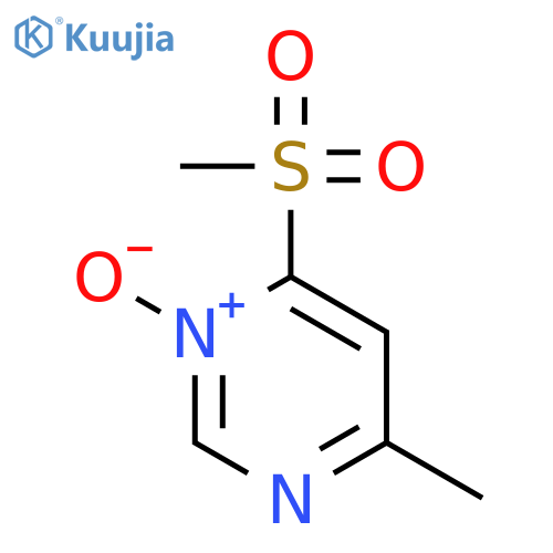 Pyrimidine, 4-methyl-6-(methylsulfonyl)-, monooxide structure