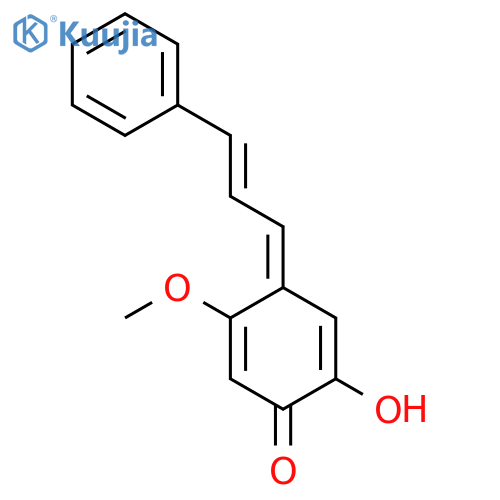 2,5-Cyclohexadien-1-one,2-hydroxy-5-methoxy-4-(3-phenyl-2-propen-1-ylidene)- structure
