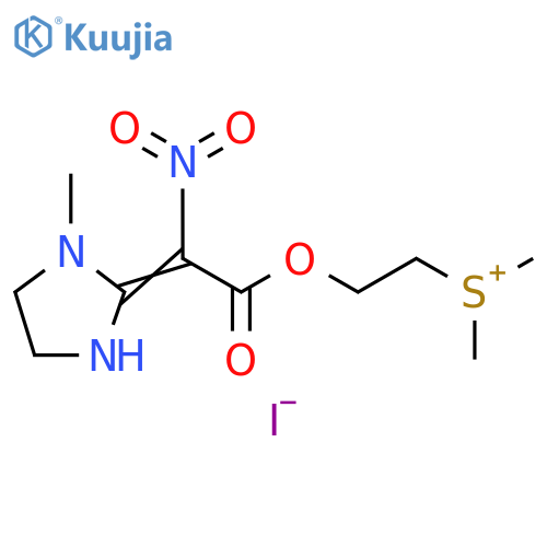 Sulfonium, dimethyl[2-[[2-(1-methyl-2-imidazolidinylidene)-2-nitroacetyl]oxy]ethyl]-, iodide (1:1) structure