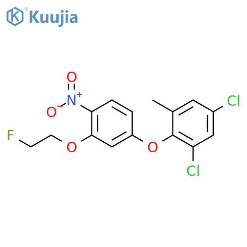 Benzene, 1,5-dichloro-2-[3-(2-fluoroethoxy)-4-nitrophenoxy]-3-methyl- structure