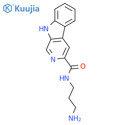 9H-Pyrido[3,4-b]indole-3-carboxamide, N-(3-aminopropyl)- structure