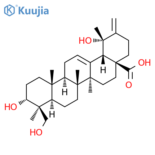 (3α,4β)-3,19,23-Trihydroxyursa-12,20(30)-dien-28-oic acid structure