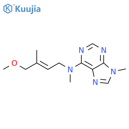 9H-Purin-6-amine, N-(4-methoxy-3-methyl-2-butenyl)-N,9-dimethyl-,(E)- structure