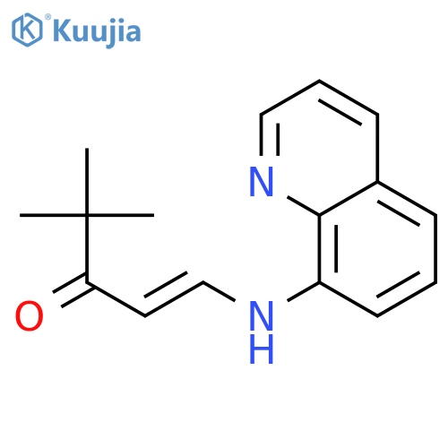 1-Penten-3-one, 4,4-dimethyl-1-(8-quinolinylamino)- structure