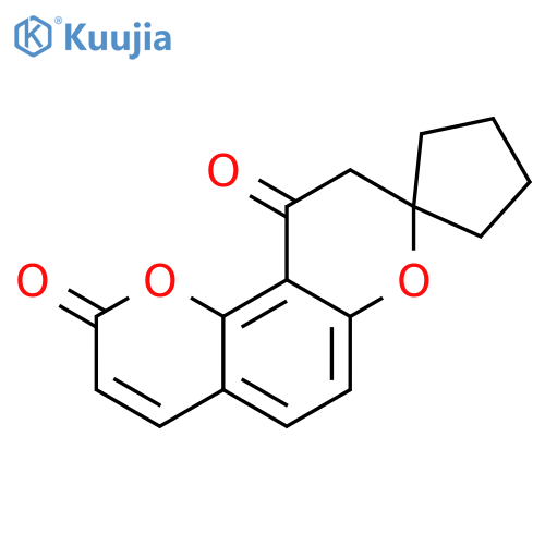SPIRO[2H,8H-BENZO[1,2-B:3,4-B']DIPYRAN-8,1'-CYCLOPENTANE]-2,10(9H)-DIONE structure