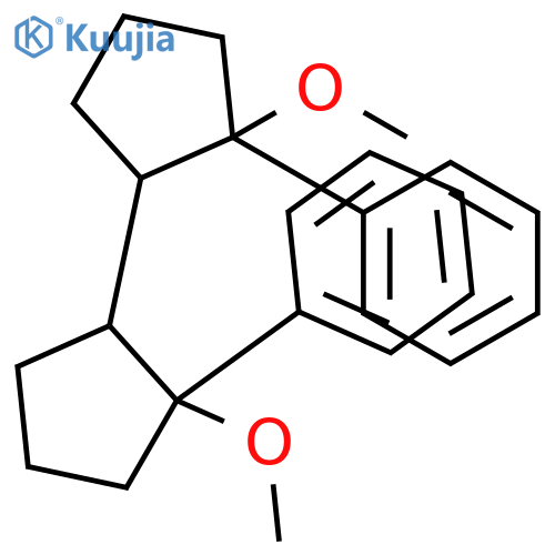 Benzene, 1,1'-(2,2'-dimethoxy[1,1'-bicyclopentyl]-2,2'-diyl)bis- structure